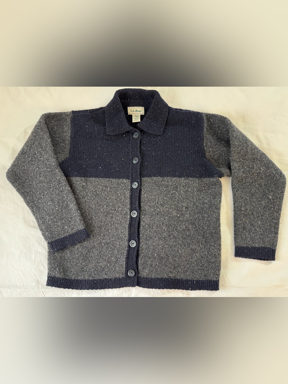 Vintage 90s Ll Bean Wool Knit In Scotland Cardigan Sweater Women’s Small